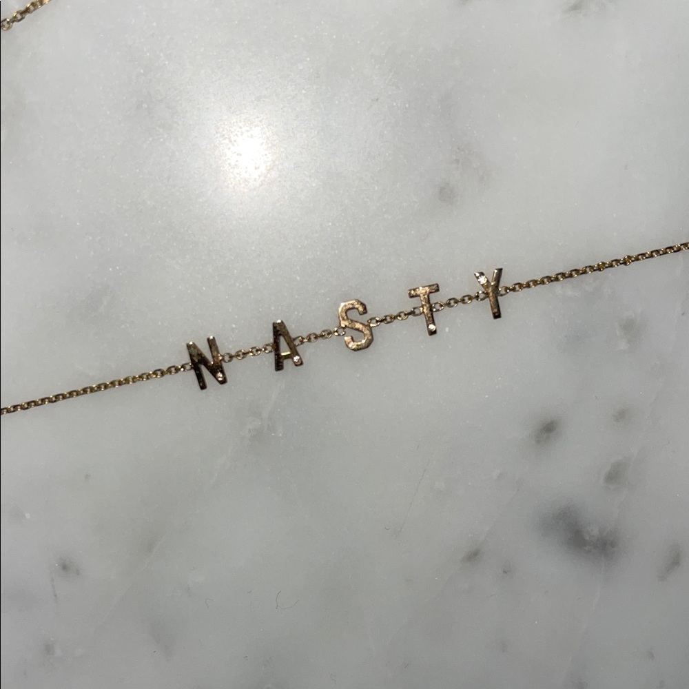 Stephanie Gottlieb 14K Yellow Gold Mini Mantra Choker